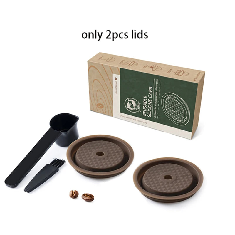 Nespresso Vertuo Reusable Pod lid Refillable Nespresso Pods Reusable silicone cover for Nespresso Vertuoline & Vertuo