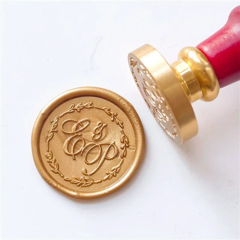Personalized Wedding Wax Seal Stamp with 2 Initials, Custom Wedding Sealing Wax Stamp Invitation Seal Stamp. Initials Wax Seal