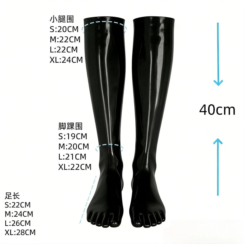 Transparent Tone Latex Short Gloves Stretchy Natural Rubber Full Finger Gloves