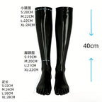 Transparent Tone Latex Short Gloves Stretchy Natural Rubber Full Finger Gloves