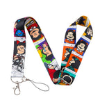 Cartoon Girl Credential Holder Cute Lanyards for Key Neck Strap For Card Badge Gym Keychain Keyring Accessories Gifts
