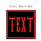 1pc 8cm Wide Customized Name Small Frame Tag Embroidery Patch Iron On Sew On Clothing For Left Chest Individual Badge