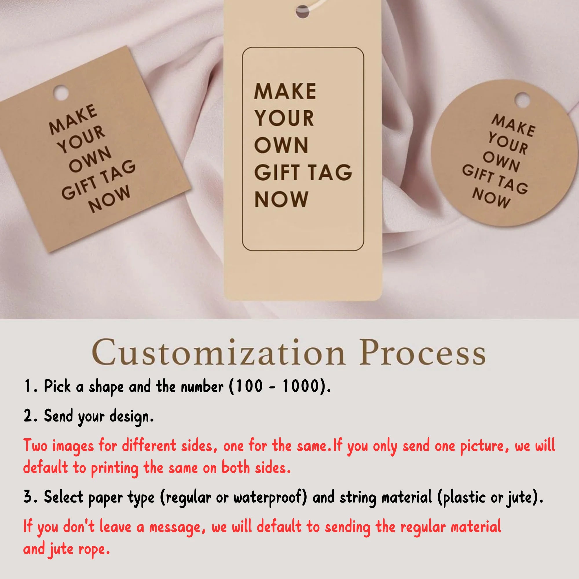 Custom Hang Tags Labels for Clothes Custom Paper Hang Tags for DIY Handmade Items for Valentines Gift Wedding Decorations