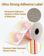 Phomemo Round Square Thermal Label Sticker Shipping Labels Color Adhesive Paper for Adress Suitable for D520 PM241-BT Printer