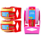 1 Set Heavy Duty Transparent Packaging Tape With Dispenser For Shipping Clear Packing And Moving Supplies