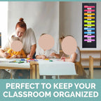 10 Pocket All Black Hangable File Organizer with 3 Hooks for Easy Storage of Files, Test Papers, Scrapbook Papers and More.