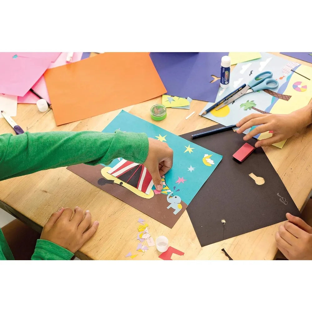 50 Sheets Black Construction Paper 12 inch by 18 inch, Prang Brand Previously Called SunWorks