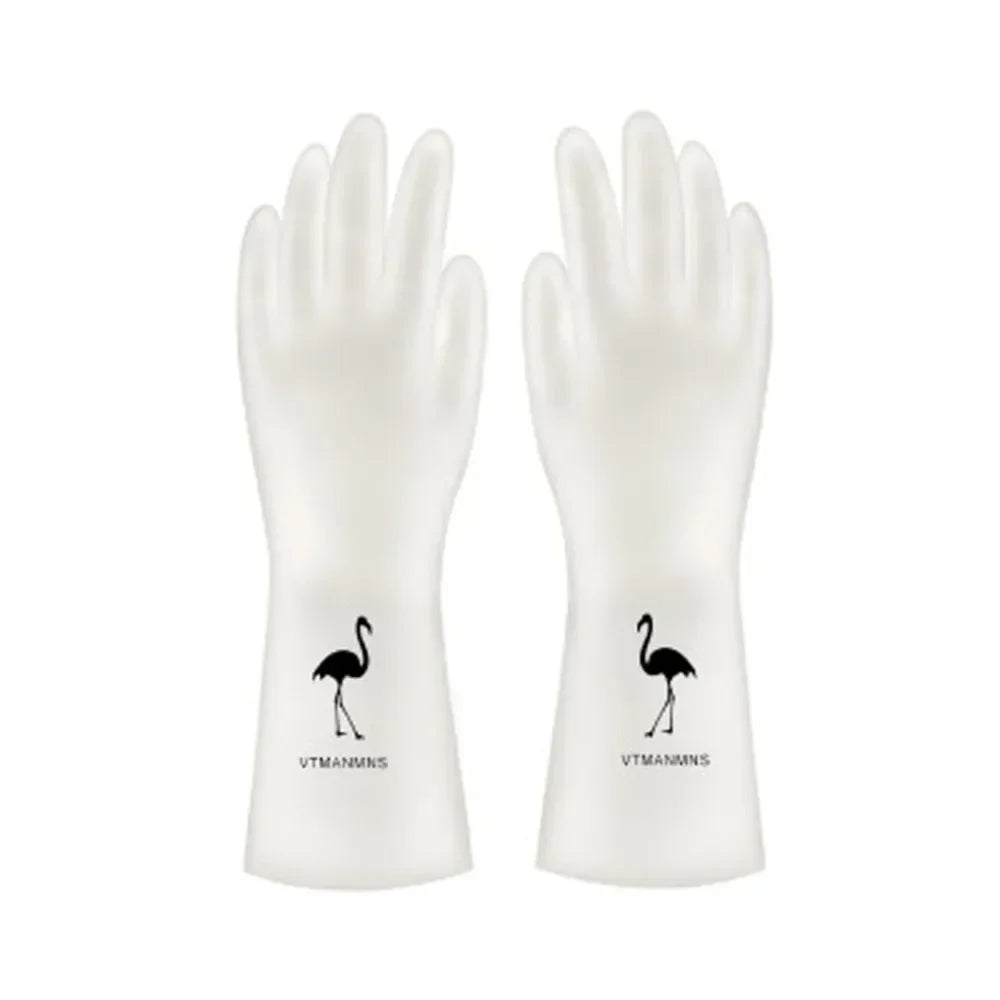 Durable Waterproof Housework Latex Cleaning Gloves for Kitchen Laundry Dishwashing, Wear Resistant Rubber