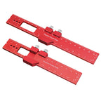 Precision Pocket Ruler T-Type Scribing Ruler Carpenty Square T Track Ruler Inch and Metric Measuring Marking Ruler W/ Slide Stop