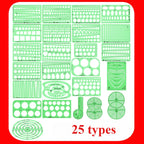 Jewelry Design Template Diamond Gemstone Drafting Ruler Kit Formwork Rulers Professional Designer Tools Supplies T-777-1 T-777-2