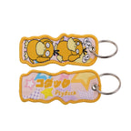 Kawaii Japanese Elf Anime Embroidery Key Fobs Key Tag Motorcycles Cars Backpack Chaveiro Keychain Fashion Keyring Friends Gifts