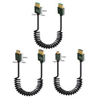 8K UHD Cable High Speed HDMI-compatible Mini/Micro HDMI-compatible Coiled Cord for HDTV Laptop PC PS4 Camera DV Monitor Display