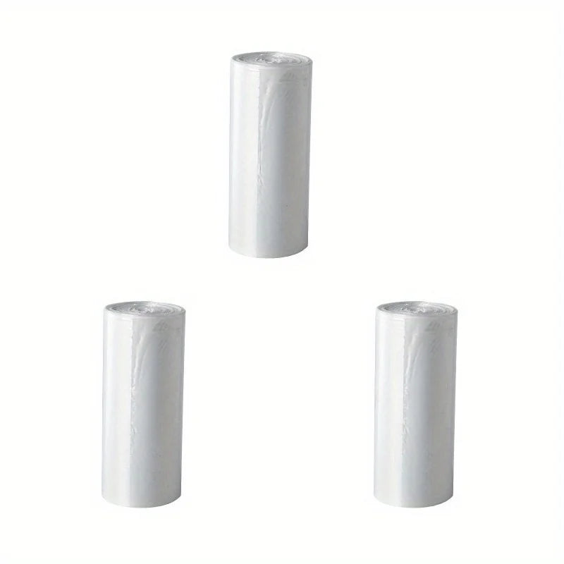 Mini Strong Trash Bags, Small Garbage Bags for Desktop Mini Trash Can, 60 Counts, Black, White