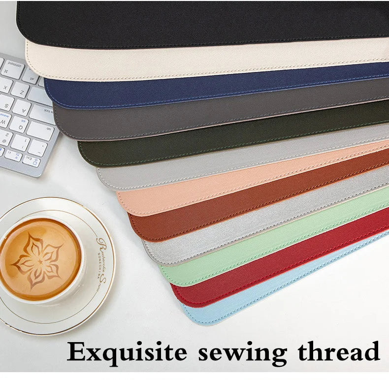 Portable Mouse pad large Gaming Waterproof Non-slip PU Leather Suede Desk Mat Computer Keyboard desk pad Mats white mousepad