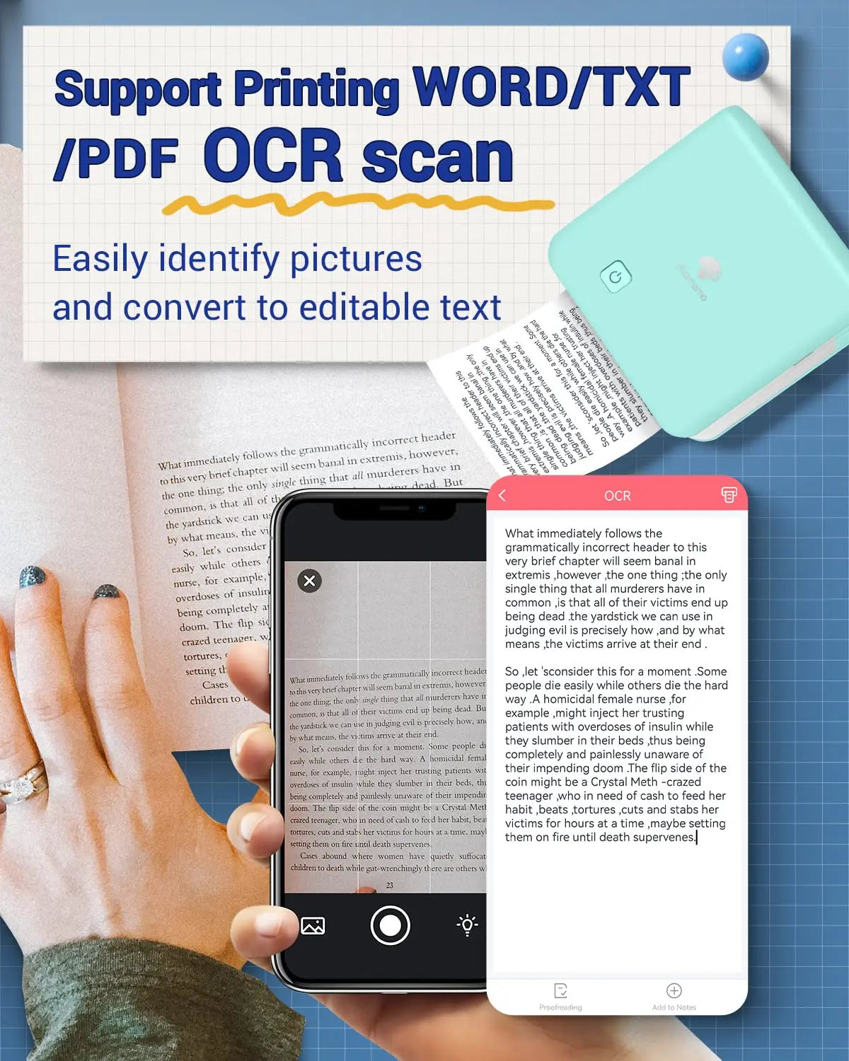 Phomemo M02Pro Mini Portable Thermal Printer Wireless Photo Labeler 300dpi Inkless Printing 15/25/50/53mm for Easy Labeling