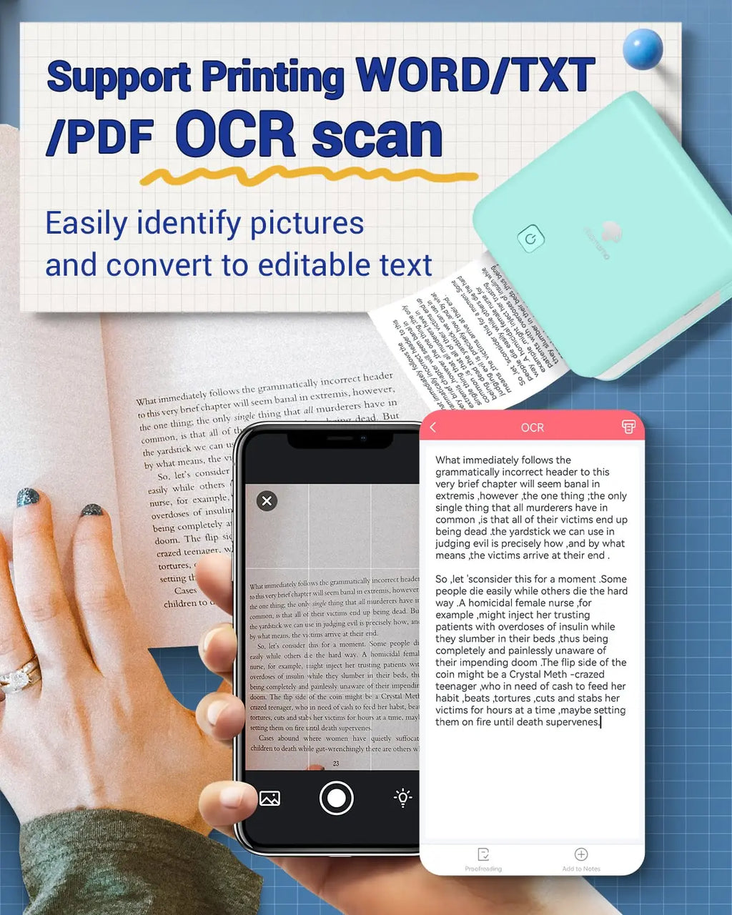 Phomemo M02Pro Mini Portable Thermal Printer Wireless Photo Labeler 300dpi Inkless Printing 15/25/50/53mm for Easy Labeling