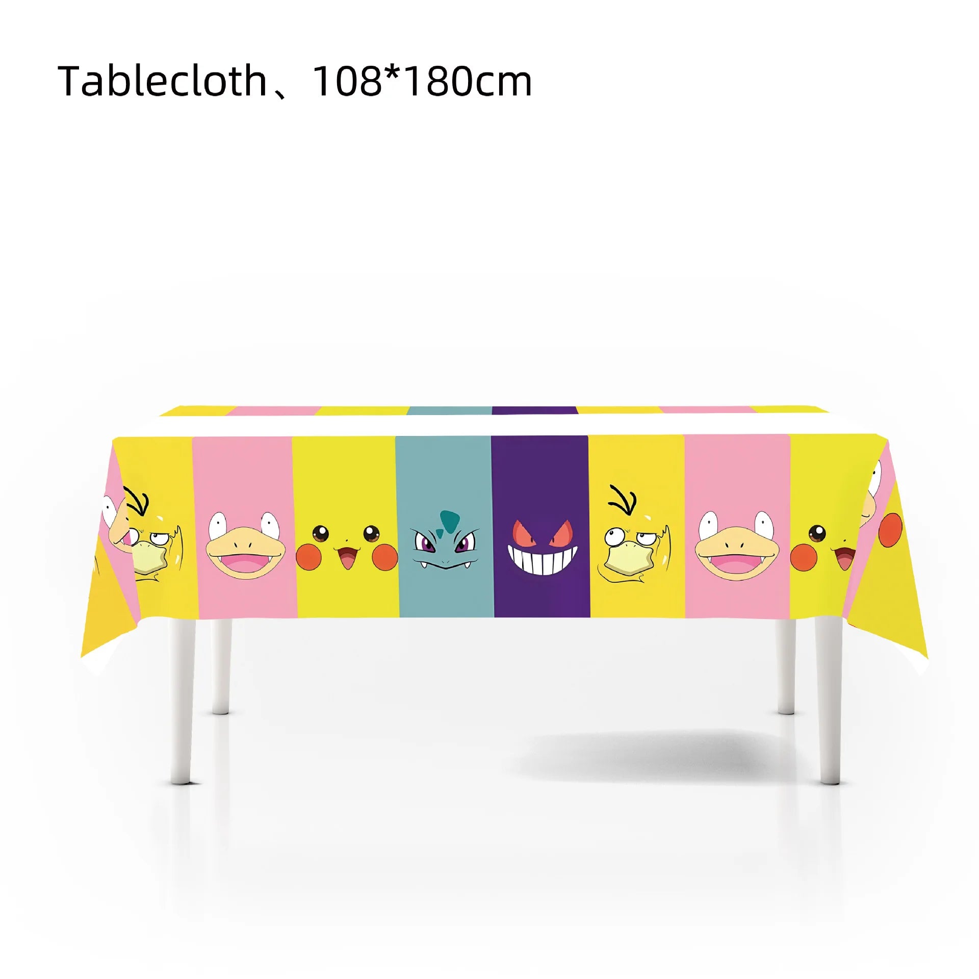 1pcs Pikachu Poké Ball Party Tablecloth Birthday Party Decoration Plastic Table Cover Tableware Baby Shower Supplies