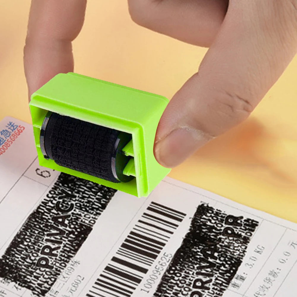 Data Protection Roller Stamp Portable Information Coverage Messy Code Privacy Confidential Data Theft Guard Security Seal