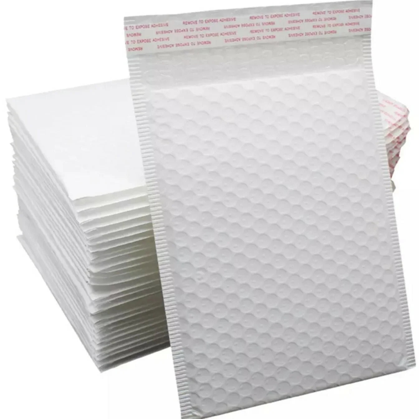 10pcs White Waterproof Bubble Mailers Protective Padded Poly Envelopes Self Seal Mailing Bags for Fragile Items Cosmetic Samples