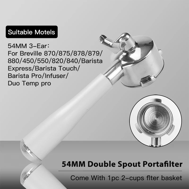 54mm Coffee Bottomless Portafilter Naked for Breville Sage 870 878 880 Barista Express Machine Barista Tool Espresso Accessories