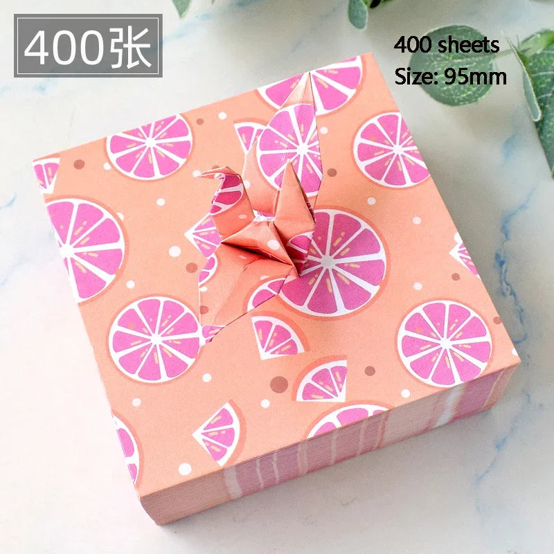 400Sheets Origami Paper Craft Folding Lucky Wish Paper Crane Craft Double Sided Folding Lucky Wish Paper DIY Color Scrapbooking