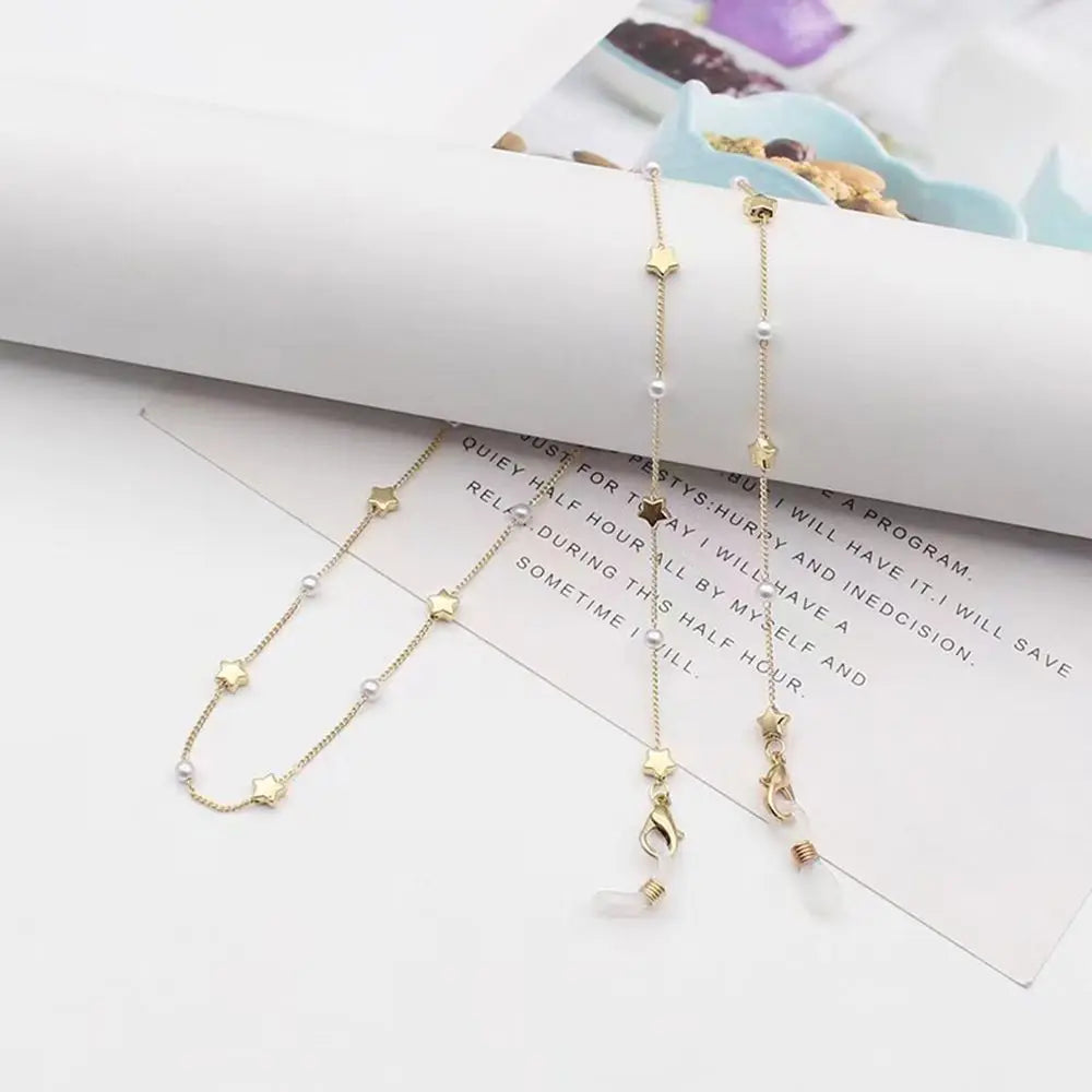 Fashion Pearl Sunglasses Chain Wearing Neck Holding Beaded Lanyard Cord Masks Sunglass Reading Glasses Chain Eyewear Accessories