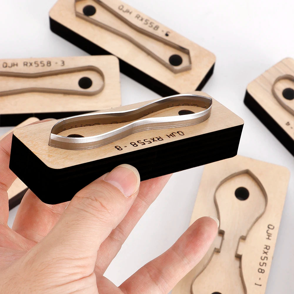 QJH Zipper Leather Cutting Die Cut Mold, Leather Punch Die Set, Leather Crafts Kraft Tool, Handmade Cutters - Bag Zipper Pullers