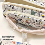 Snoopy Pencil Case Cartoon Large Capacity Pen Bag Stationery Bag Student Supplies Stationery Storage Bag Kawaii New Term Gifts