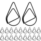50pcs Modeling Paper Clips Metal Material Water Drop Shape Golden Silver Black Colored Bookmark Memo Clips Office Stationery