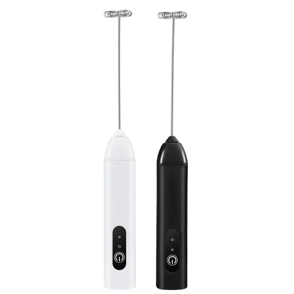 Handheld Milk Frother Wand Rechargeable Foam Stirrer Whisk Cappuccino Foam Maker for Milk Latte Chocolate Coffee Cafe Home