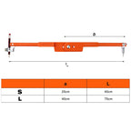 Steel Max 45/75cm Diameter Carpenter Precision Scribe Circular Pencil Drawing Compasses Adjustable Marking Scribing wood tool