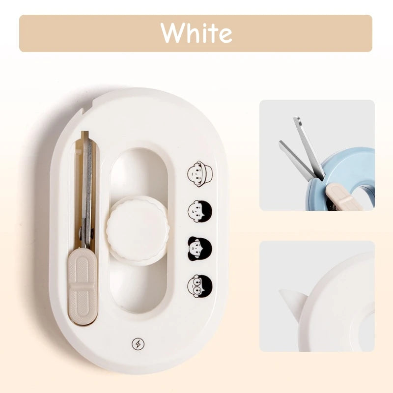 1pcs Funny Mini Fold Scissor Portable Size Fidget Spinner Safe Cutter Utility Knife Cutter for Paper Diary Office School A7894