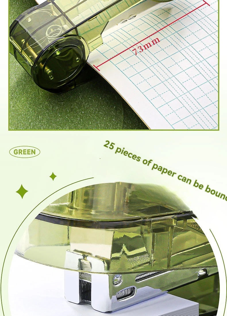 Acrylic Transparent Stapler 360-Degree Rotating Multifunctional Powerful Long Stapler for School And Office Use