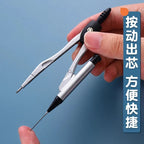 M&G Stainless Steel Compass Set - Geometry Math Tools with Rubber Ruler Carpenter Student Cartography Drawing School Supplies