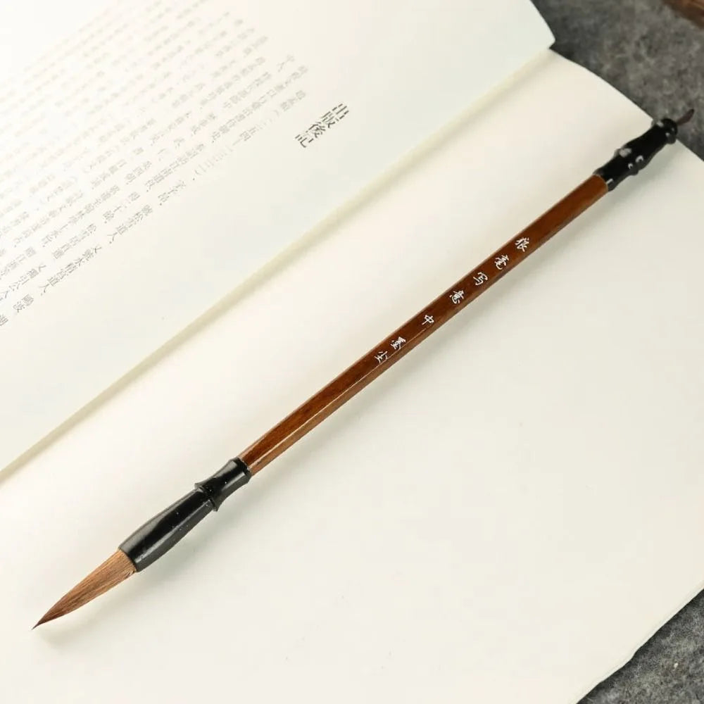 Traditional Chinese Calligraphy Brush Oil Painting Oil Watercolor Scriptures Writing Brush Wood Wolf Hair Art Paint Brush