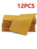 6/12PCS 40x40cm Cotton Linen Cloth Napkins Thickened Durable Placemat Reusable for Kitchen Dining Wedding Decoration