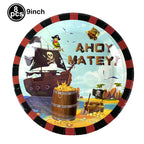 Pirate Party Paper Plate Cup Napkin Party Tableware Pirate Party Decor Pirate Ship Bone Dinnerware Supplies for Adult Kids Decor