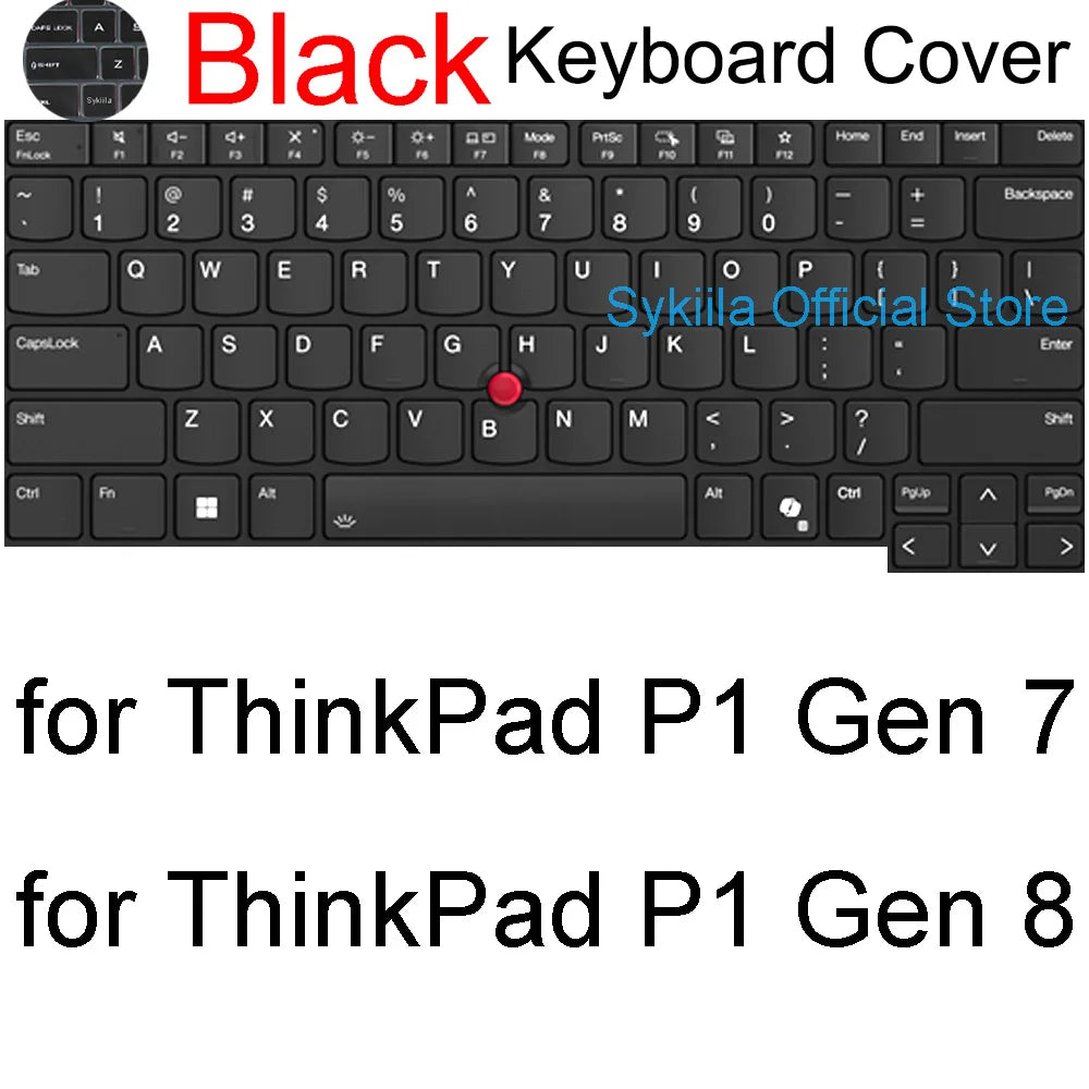 Keyboard Cover for Lenovo ThinkPad 16 Z16 P1 X1 E16 L16 P16 T16 P16s P16v T1g T16g Gen 8 7 6 5 4 3 Silicone Protector Skin Case