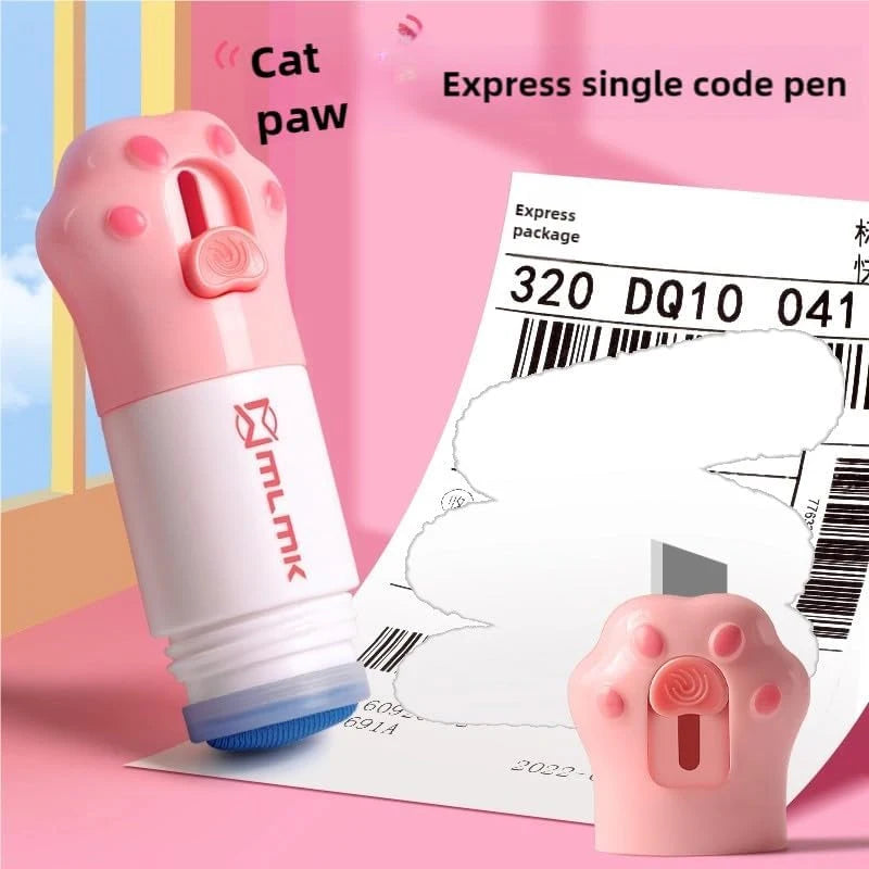 2 in 1 Thermal Paper Correction Fluid with Unboxing Knife Durable Home Anti Peep Identity Protection Fluid Eraser Stamp