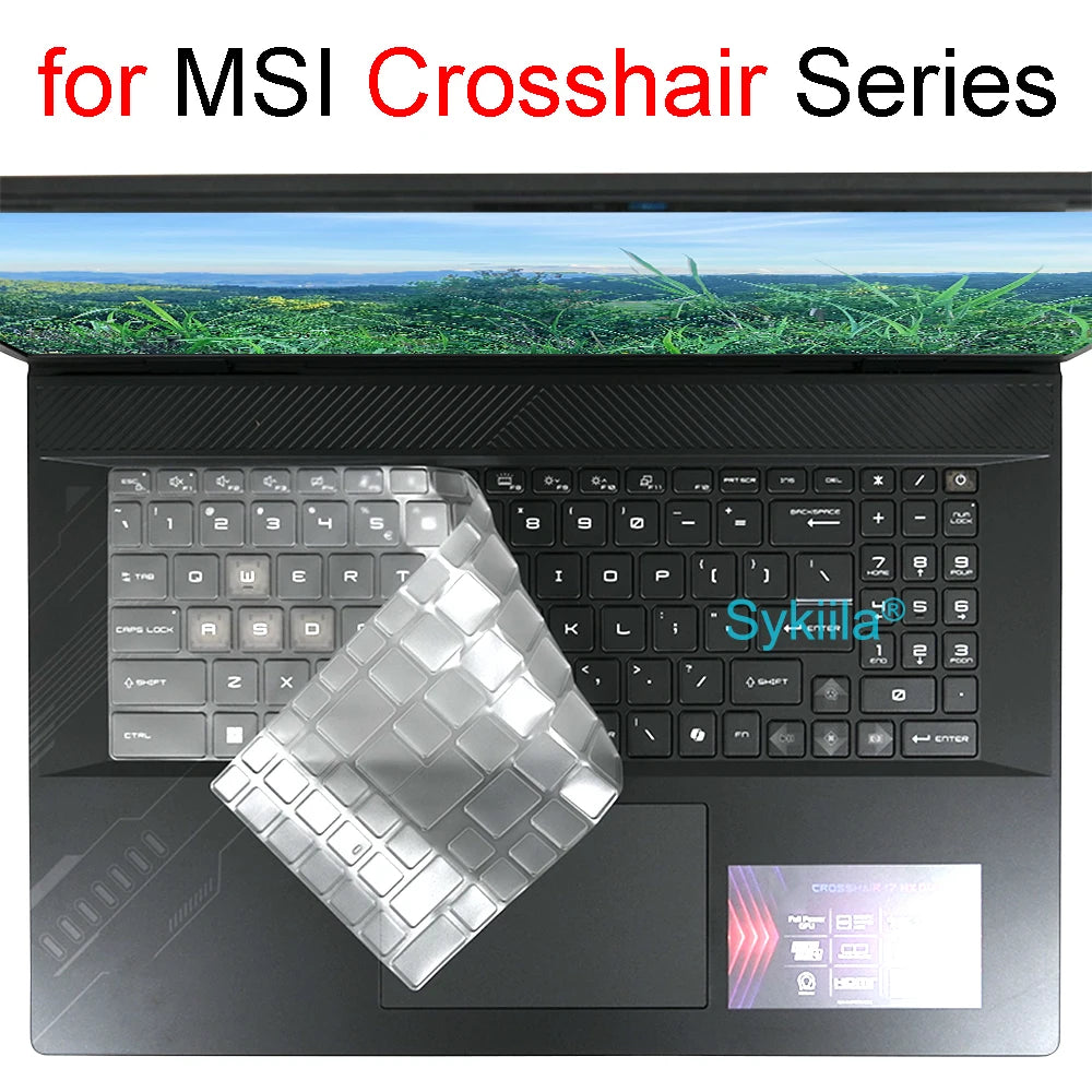 Keyboard Cover for MSI Crosshair 16 15 17 18 HX AI A2XW D14V A11U 12U B12U C12V Gaming Protector Skin Case Silicone 15.6 17.3