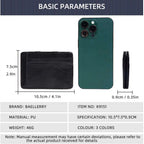Business Thin Multi-Functional Short Bifold Card Holder Simple Elastic Nylon Belt Multi-Slot Wallet