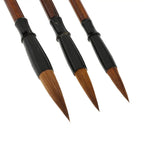 Pack of 3 Professional Chinese Calligraphy Kanji Japanese Sumi Drawing Brush Large, Small, Medium Size