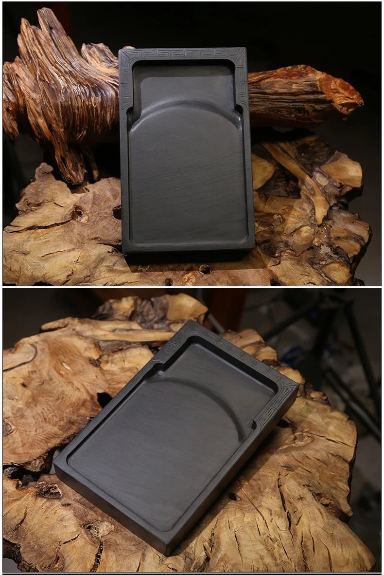 6 Inch 8 inch anhui Handmade Inkstone Water Ripple Ink Stone Natural Inkstone Traditional Painting Calligraphy Special Ink Stone