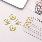 Adorable Duck Shape Paper Clips, Office Organization, and Student Test Paper Management - Durable, Reusable