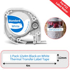 P12 Mini Label Maker Machine with Tape Bluetooth Label Printer Handheld Sticker Multiple Templates Font Inkless Sticker Maker