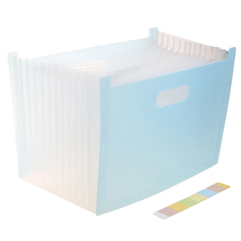 A4 Accordion Folder Clear Index Labels Expanding Document Folder File Organizer Desk Management for Office File Cabinet H3CA