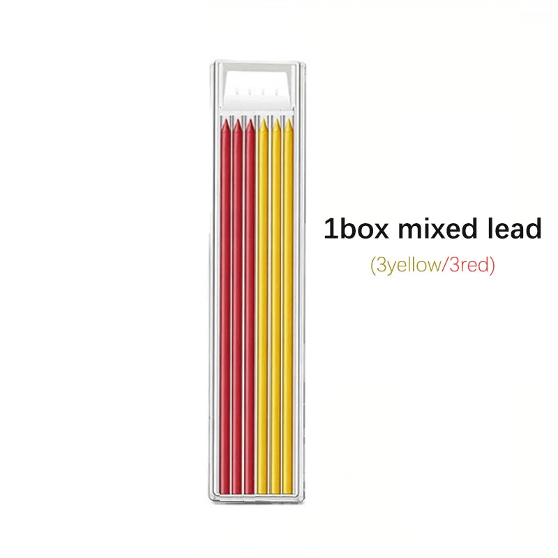 2.8mm Solid Woodworking Automatic Pencil Set with 2B Multicolor Lead Core Deep Hole Marking Architectural Design Marking Pen