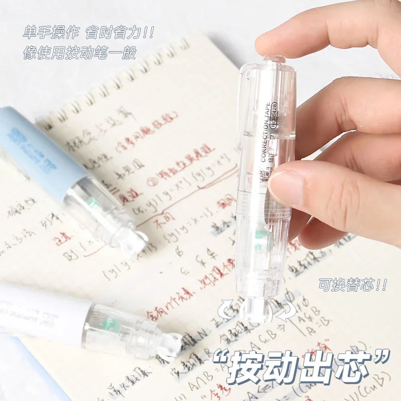 5mm*6m Correction Tapes Kawaii Press Type Correction Band Corrector Tool Korean Stationery School Office Supplies