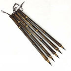 Luxurious Rabbit Mixed Hair Chinese Calligraphy Brush Pen Ancient Bamboo Small Regular Script Writing Drawing Brush Stationery