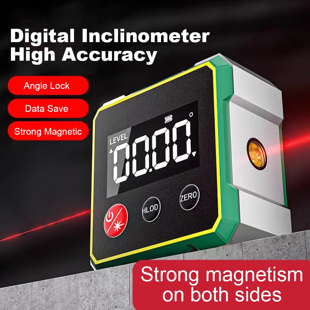 Magnetic Digital Angle Finder with LCD Backlight Gauge Protractor Inclinometer Level Magnets Level Ruler Angle Measurement Tool